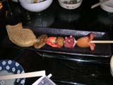 タコさんウインナー・タコ・肉団子×2・海老・たい焼き(;´Д`)